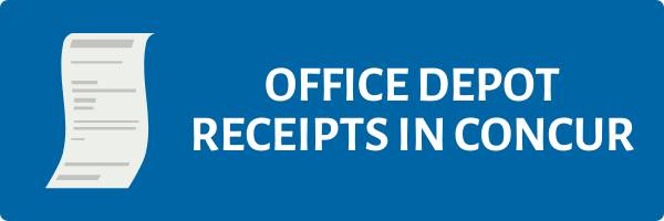 Office Depot Receipts in Concur
